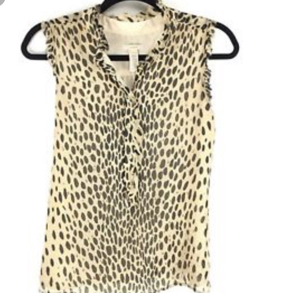 JCrew silk sleeveless high neck blouse Sz 12